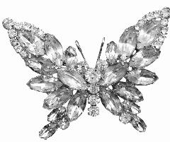 Clear Navettes Brooch