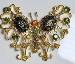 Multiple Colors Cabochons Molded/Cut Brooch