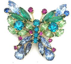 Blue Pear Brooch