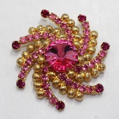 Pink Rivoli/Margarita Brooch