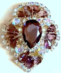 Purple (cardinal) Pear Brooch