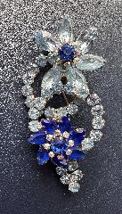Blue Navettes Brooch