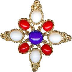 Patriotic Cabochons Brooch