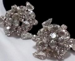 Clear Pear Earrings Clip