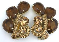 Topaz Pear Earrings Clip