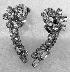 Clear Baguettes Earrings Clip