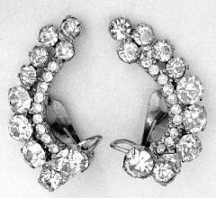 Clear Chatons Only Earrings Clip