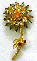 Topaz Navettes Brooch