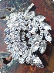Clear Pear Brooch