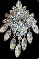 Clear Navettes Pin Pendant