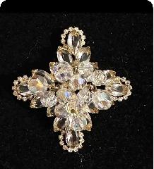 Clear Navettes Brooch