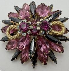 Pink Navettes Brooch