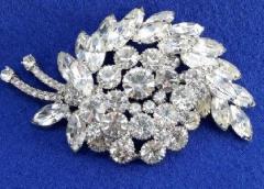 Clear Navettes Brooch