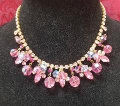 Pink Navettes Necklace