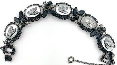 Hematite Cabochons Molded/Cut Bracelet 5 Link