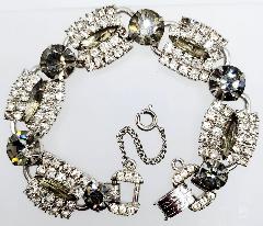 Gray (black Diamond) Navettes Bracelet 5 Link
