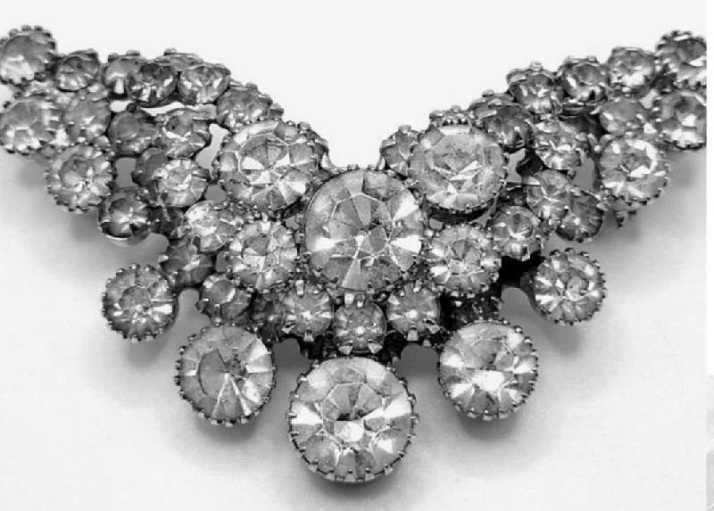 Front view of Clear Chatons Only Brooch