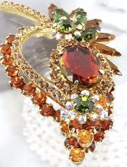 Fall Navettes Multi-Color/Shaded Brooch