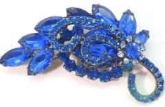 Blue Navettes Brooch