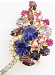 Multiple Colors Navettes Brooch