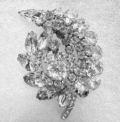 Clear Pear Brooch
