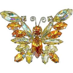 Yellow Navettes Brooch