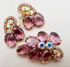 Pink Oval Brooch