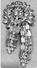 Clear Baguettes Brooch