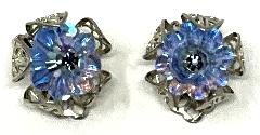Blue Rivoli/Margarita Earrings Clip