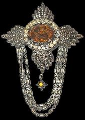 Topaz Oval Brooch