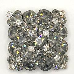 Gray (black Diamond) Chatons Only Brooch