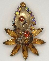 Topaz Navettes Brooch