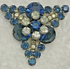 Blue Chatons Only Brooch