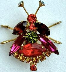 Multiple Colors Navettes Brooch