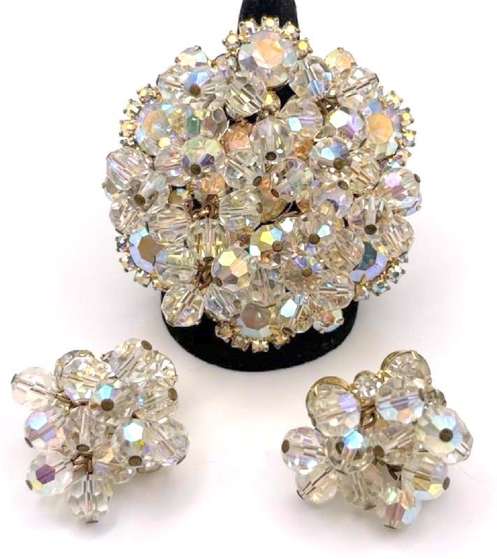 Front view of AB Chatons Only Brooch
