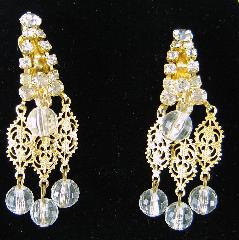 Clear Chatons Only Earrings Clip
