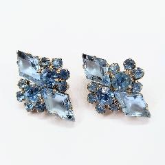 Blue Diamond Frosted Earrings Clip