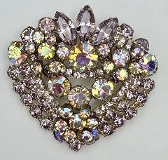 Purple (cardinal) Navettes Brooch