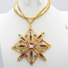 Purple (cardinal) Navettes Pendant