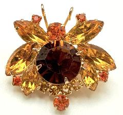 Topaz Navettes Brooch