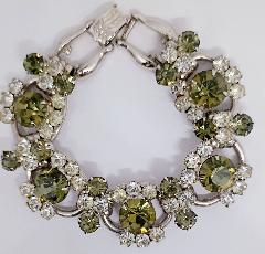 Green Chatons Only Bracelet 5 Link