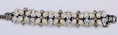 White (chalk Or Milk) Pear Frosted Bracelet 5 Link