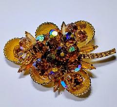 Topaz Navettes Brooch