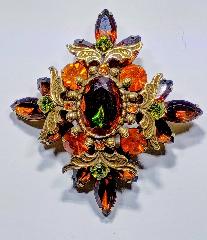 Fall Oval Multi-Color/Shaded Brooch