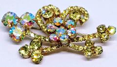 Yellow Chatons Only Brooch