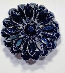 Black (jet) Navettes Brooch