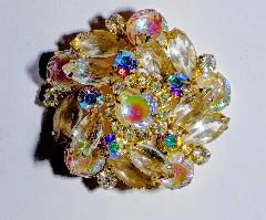 AB Scooped Molded/Cut Brooch