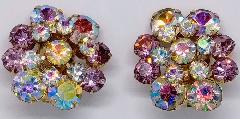 Purple (cardinal) Chatons Only Earrings Clip
