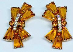 Topaz Keystones Earrings Clip