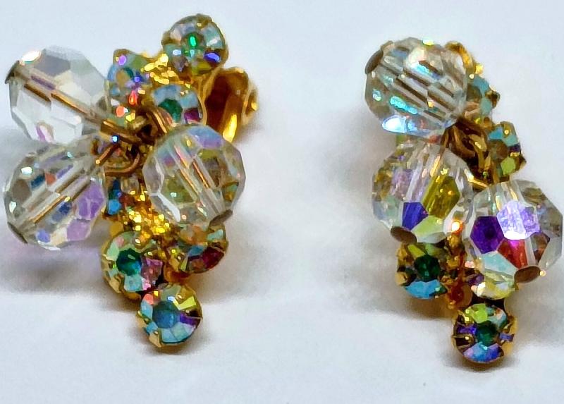 Front view of AB Chatons Only Earrings Clip